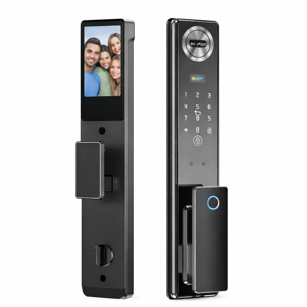 Serrure C10 – reconnaissance faciale grand angle, écran